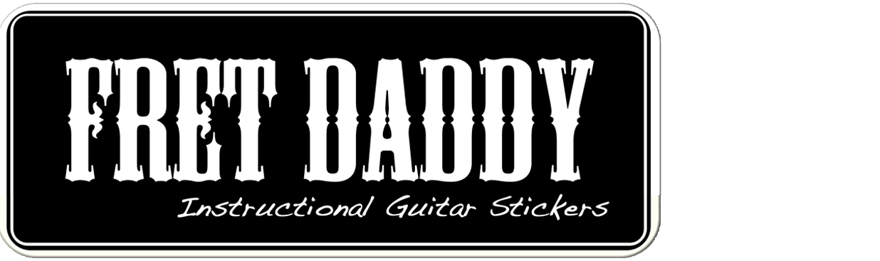Fret Daddy Logo - Fretdaddy Removable Fretboard Stickers