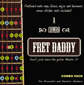 Fret Daddy's Combination Pack Package for Acoustic Electric Guitar - Learn to Play Fret Daddy's most popular scales