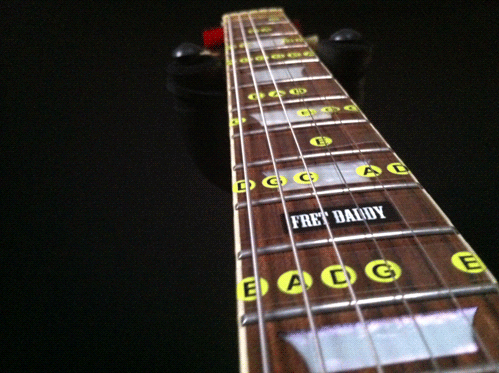 Fret Daddy's A Minor Pentatonic Scale Sticker Set for Electric Acoustic Guitar