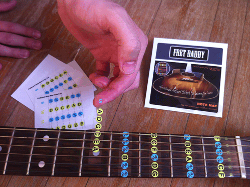guitar fret stickers
 on Fret Daddy Fretboard Stickers