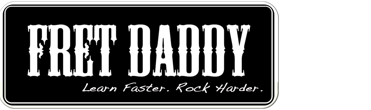 Fret Daddy Logo - Fret Daddy Removable Fretboard Stickers
